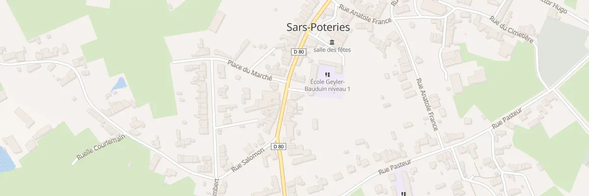 Plan du 21 Rue Jean Jaurès à Sars-Poteries