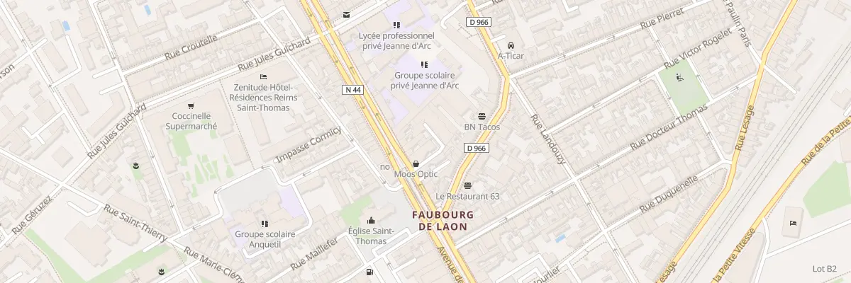 Plan du 76 Av de Laon à Reims