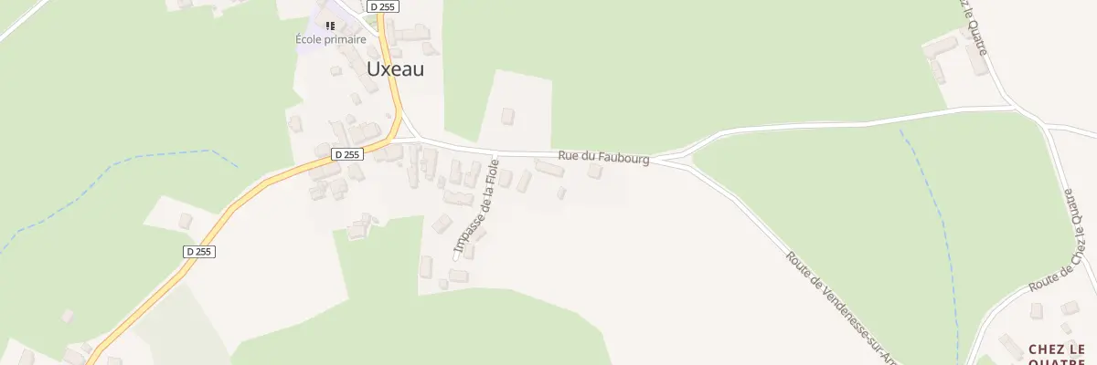 Plan du 256 Rue du Faubourg à Uxeau