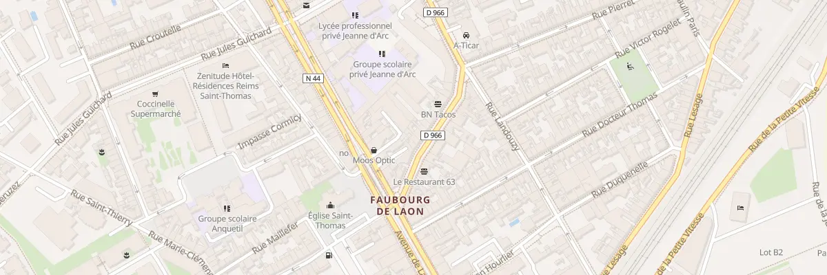 Plan du 15 Rue Emile Zola à Reims