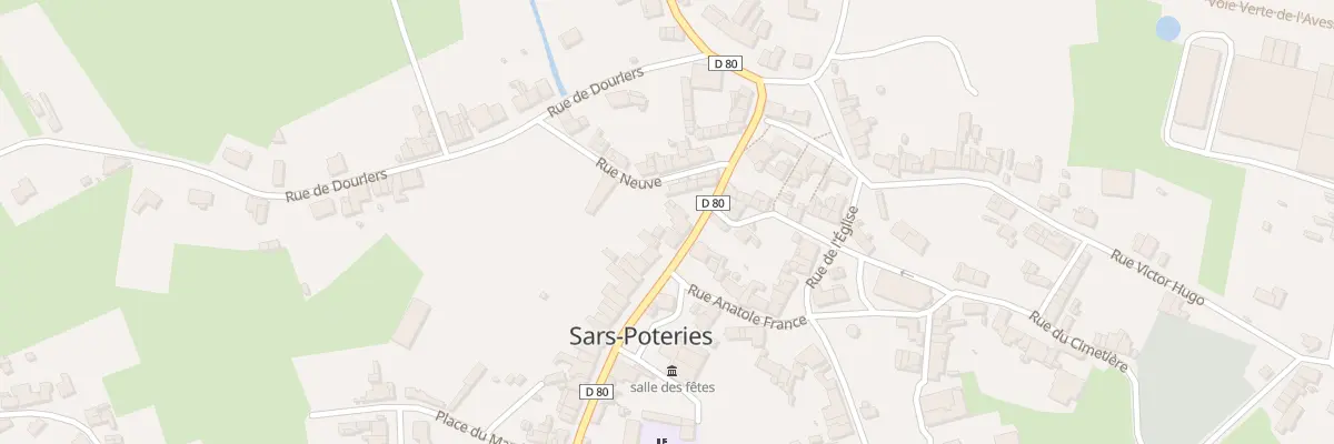 Plan du 20 Rue Jean Jaurès à Sars-Poteries