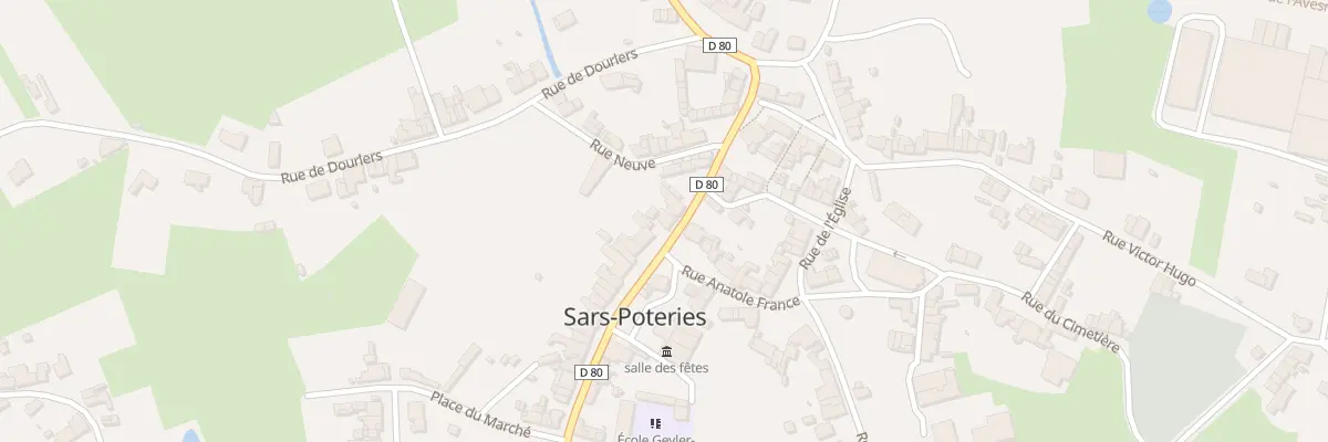 Plan du 22 Rue Jean Jaurès à Sars-Poteries