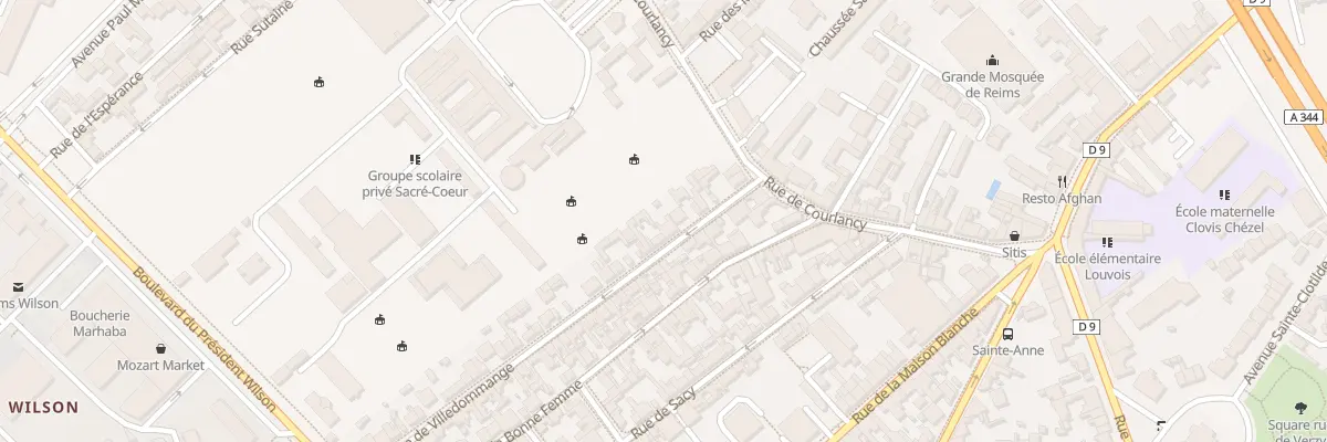 Plan du 8 Rue de Villedommange à Reims
