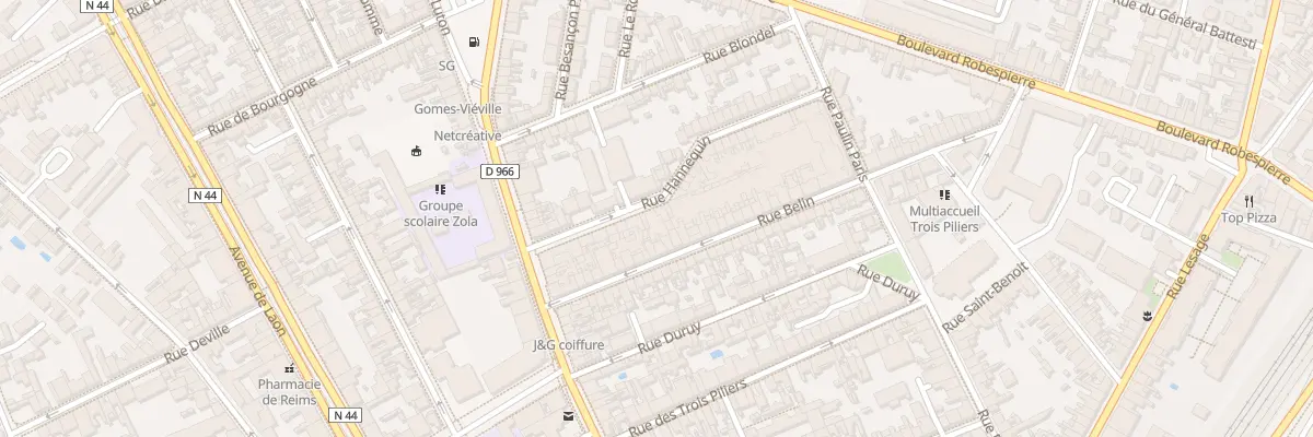 Plan du 14 Rue Hannequin à Reims