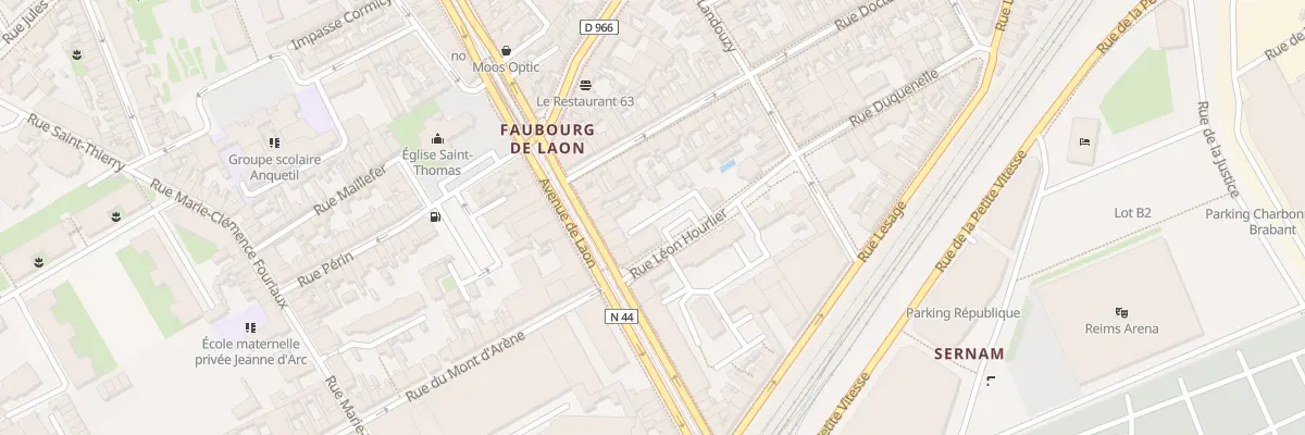 Plan du 36 Av de Laon à Reims