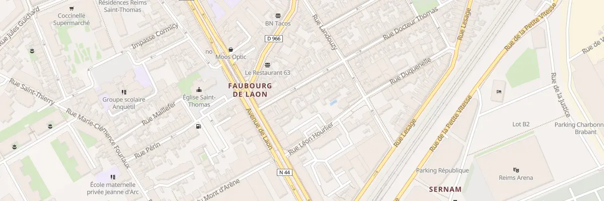 Plan du 18 Rue Docteur Thomas à Reims