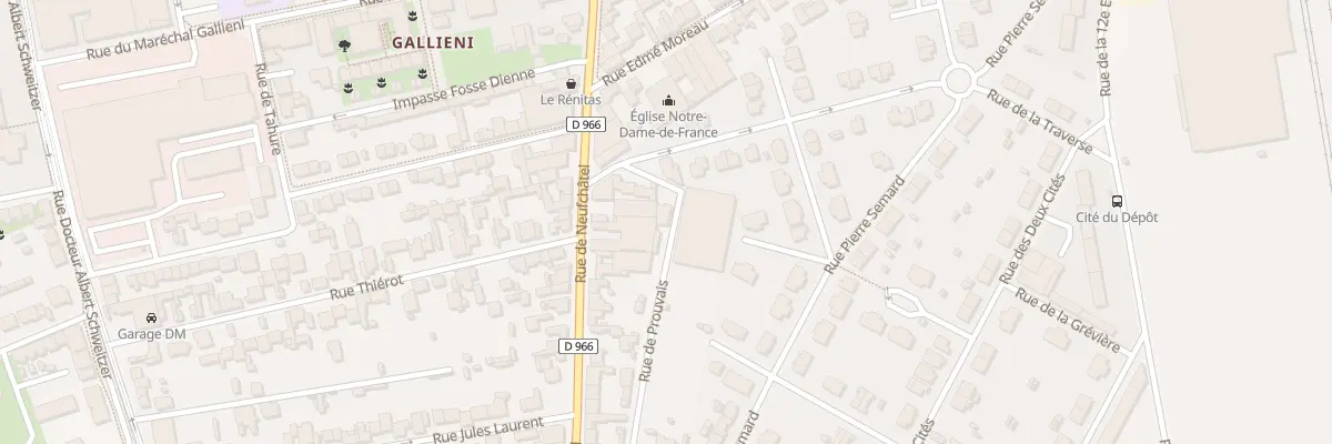 Plan du 1 Rue de Prouvais à Reims