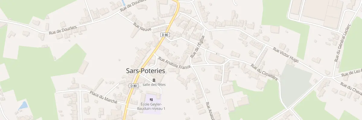 Plan du 3 Rue de l’Eglise à Sars-Poteries