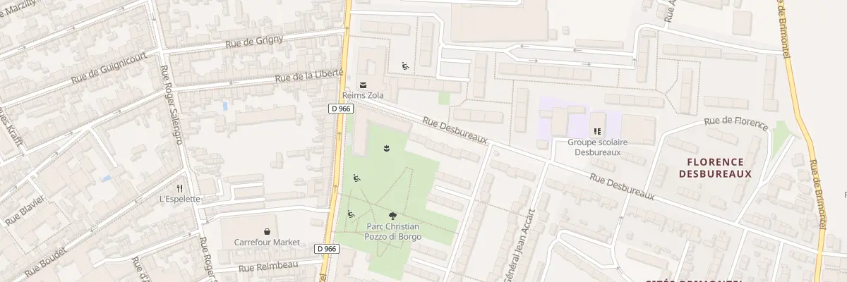 Plan du 2H Rue Desbureaux à Reims