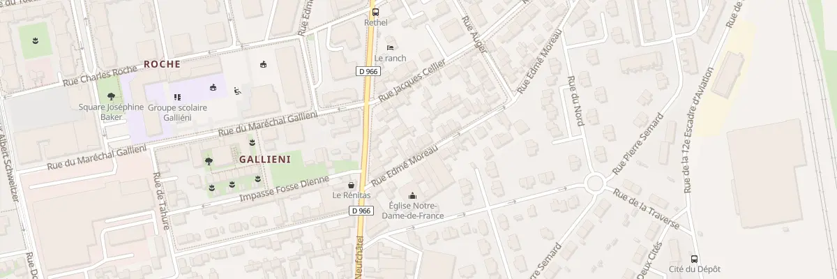 Plan du 9 Rue Edmé Moreau à Reims