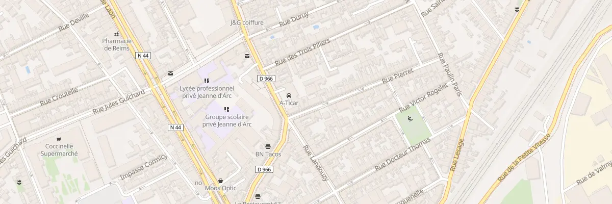 Plan du 7 Rue Pierret à Reims