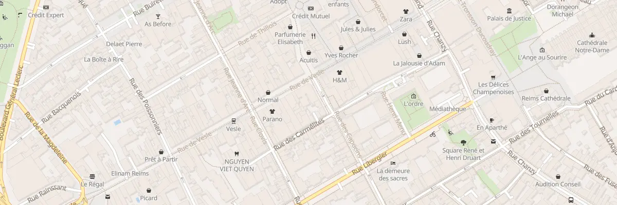 Plan du 2 Rue des Capucins à Reims