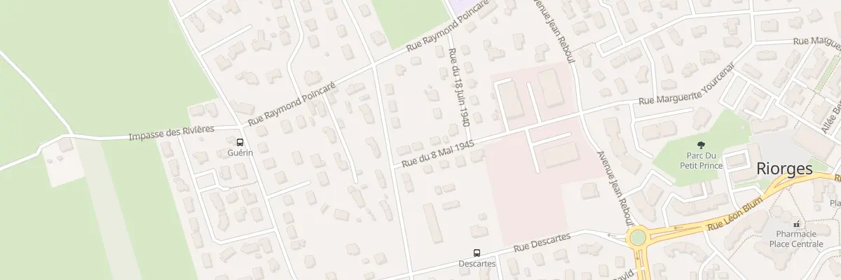 Plan du 843 Rue Raymond Poincaré à Riorges