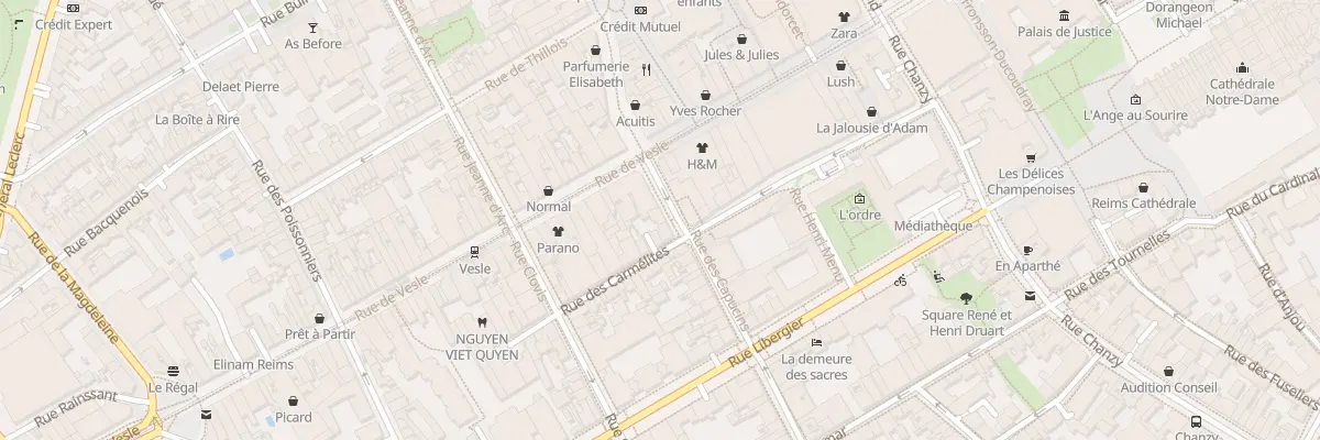 Plan du 6 Rue des Capucins à Reims