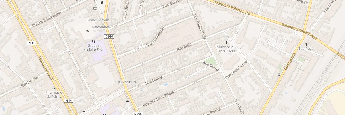 Plan du 40 Rue Belin à Reims