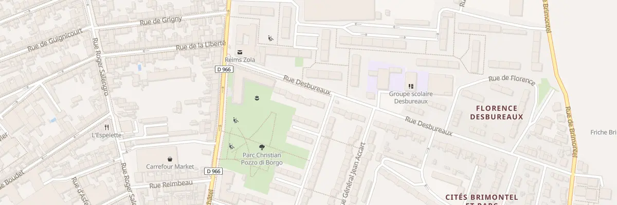 Plan du 2L Rue Desbureaux à Reims