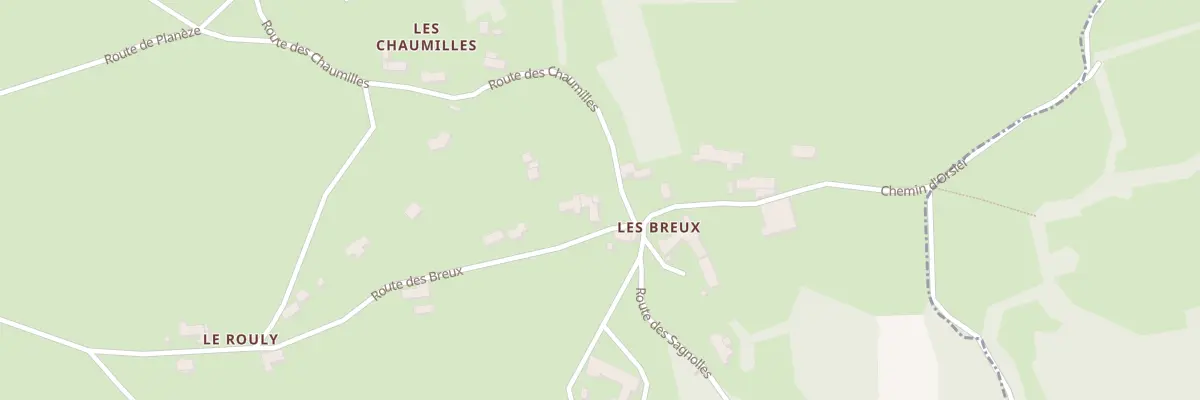 Plan du 603 Rte des Breux à Mézères