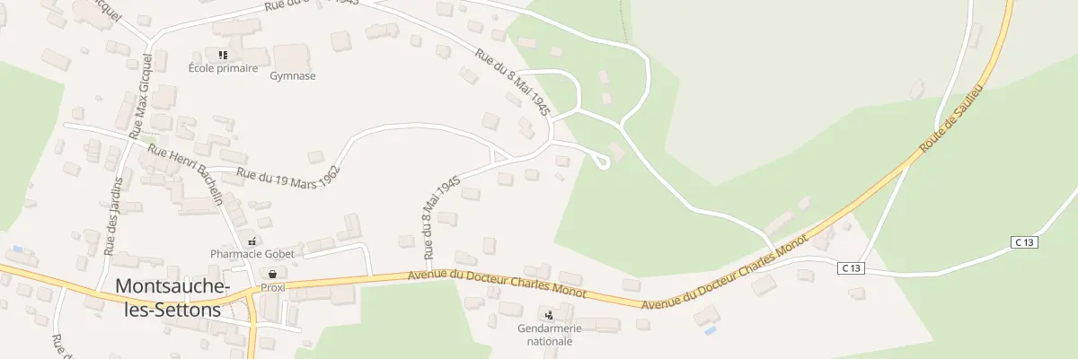Plan du 17 Rue du Huit Mai 1945 à Montsauche-les-Settons