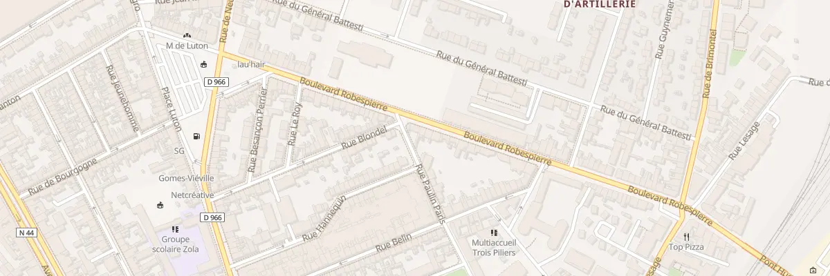 Plan du 36 Bd Robespierre à Reims