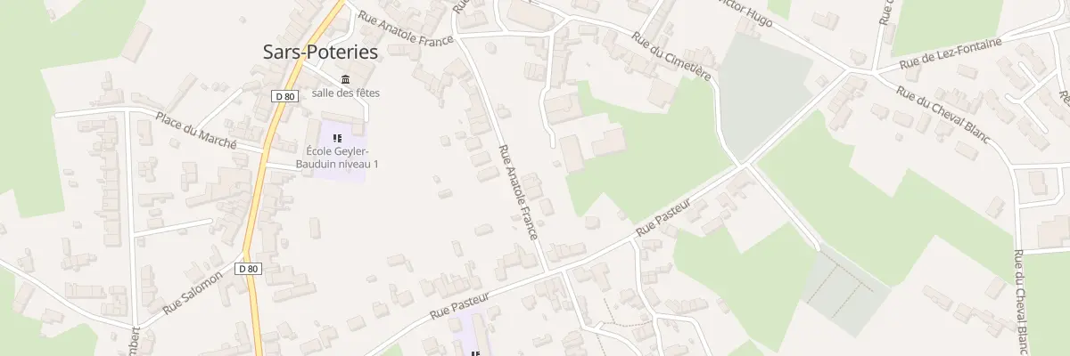 Plan du 9 Rue Anatole France à Sars-Poteries