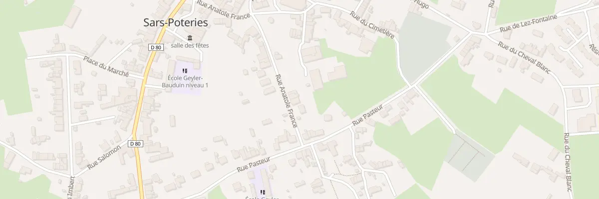Plan du 13 Rue Anatole France à Sars-Poteries