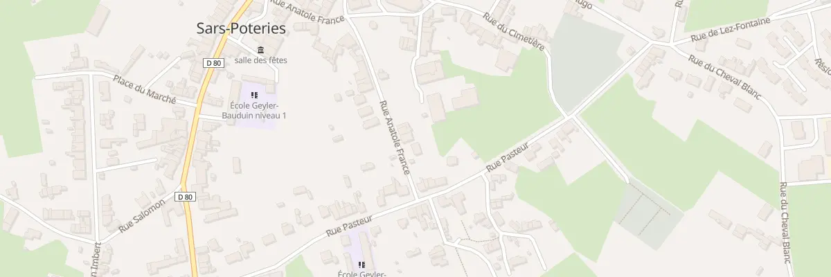 Plan du 15 Rue Anatole France à Sars-Poteries