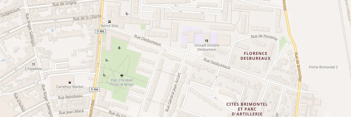 Plan du 2R Rue Desbureaux à Reims