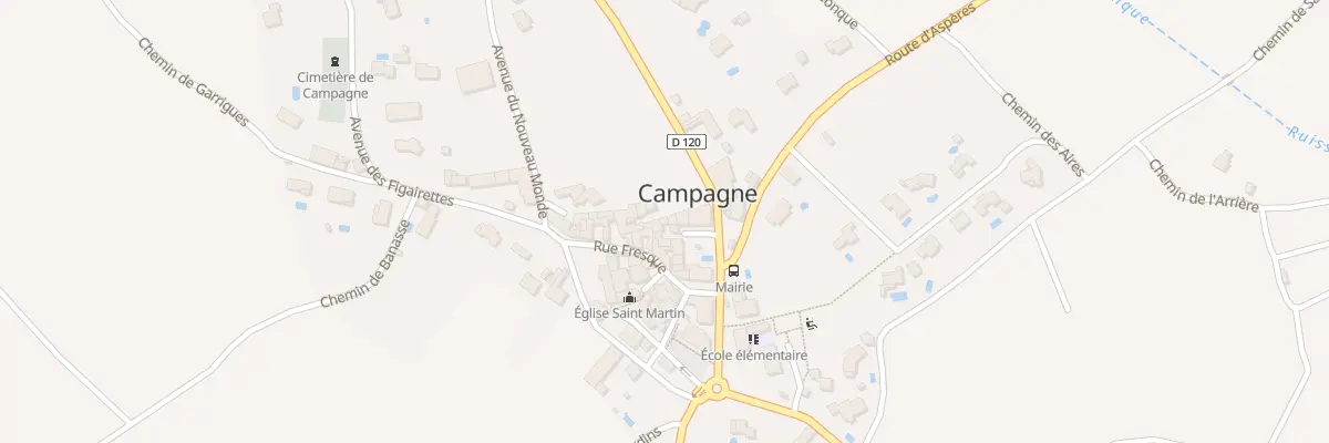 Plan du 1 Rte de Garrigues à Campagne