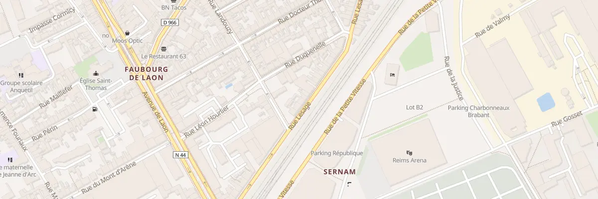 Plan du 25 Rue Lesage à Reims
