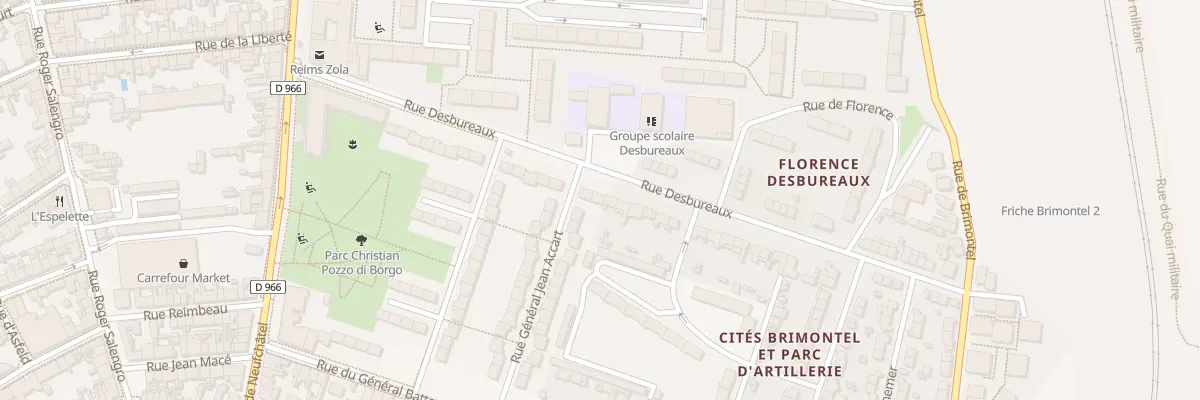 Plan du 2U Rue Desbureaux à Reims