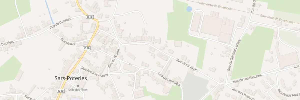 Plan du 8 Rue Victor Hugo à Sars-Poteries