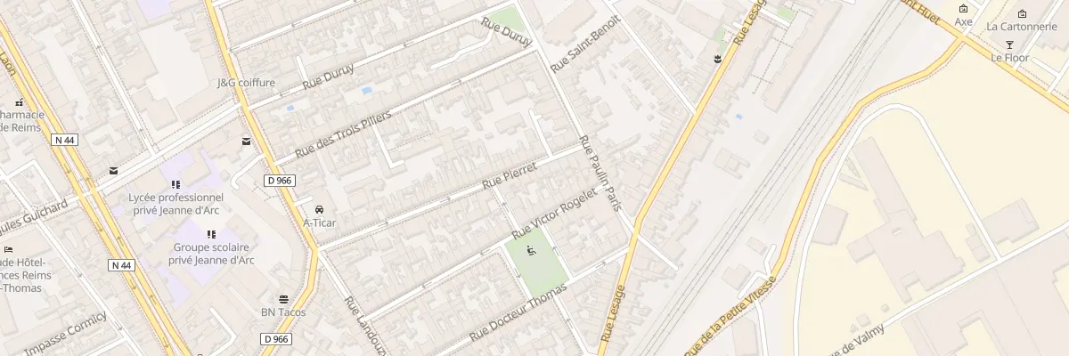 Plan du 40 Rue Pierret à Reims