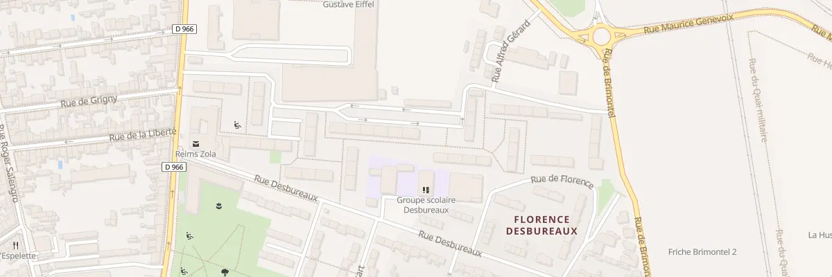 Plan du 13 Rue Desbureaux à Reims