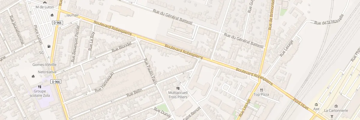 Plan du 54 Bd Robespierre à Reims
