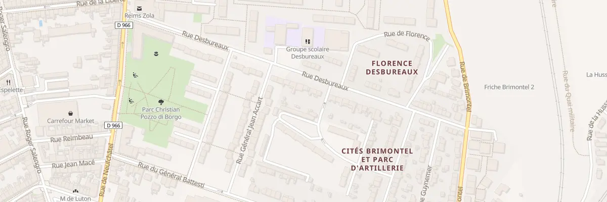 Plan du 10 Rue Desbureaux à Reims