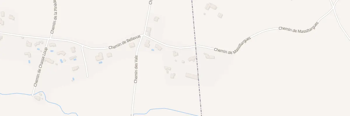 Plan du 2050 Che de Bellevue à Massillargues-Attuech