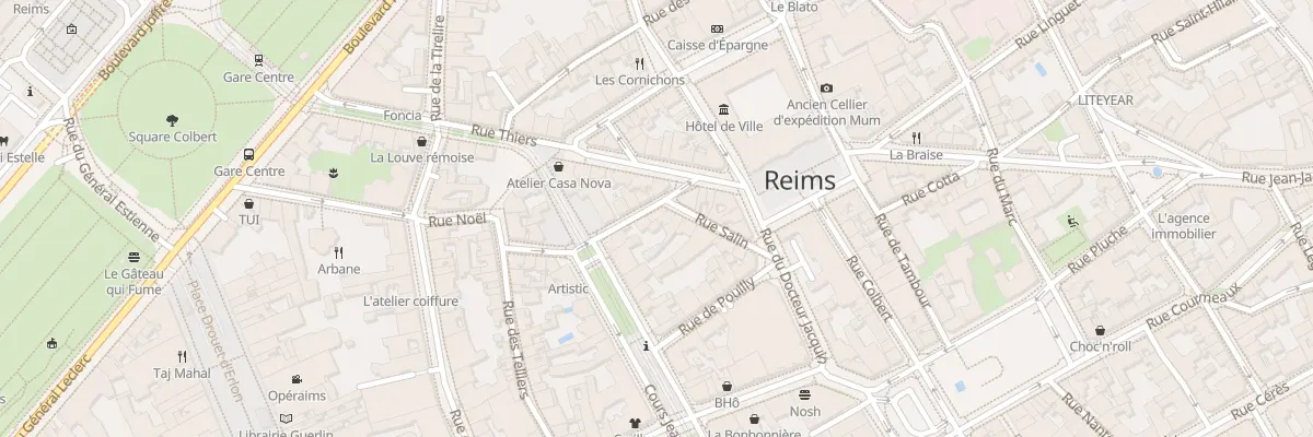 Plan du 1 Rue des Boucheries à Reims