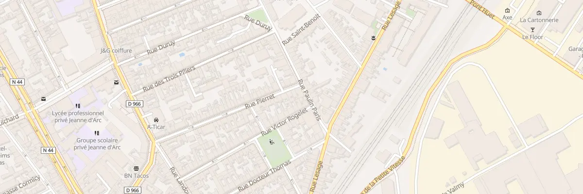 Plan du 50 Rue Pierret à Reims