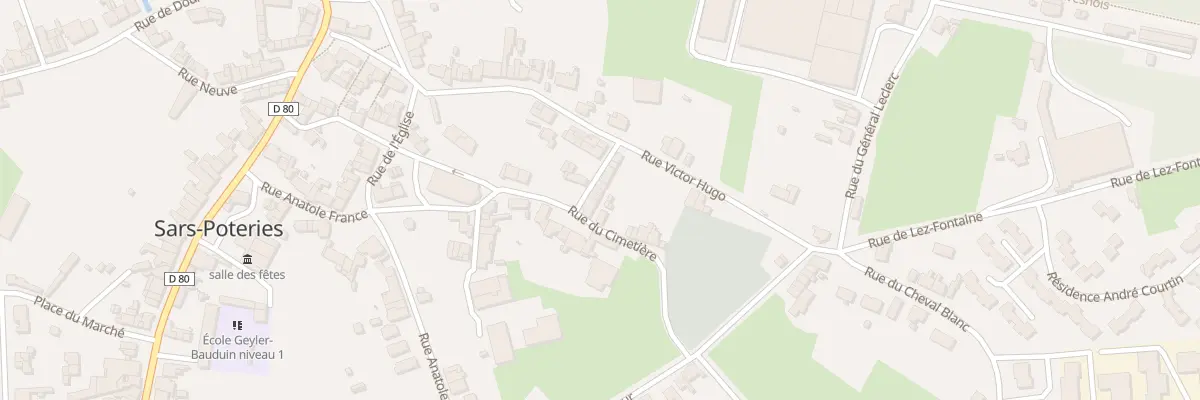 Plan du 8 Rue des Crochets à Sars-Poteries