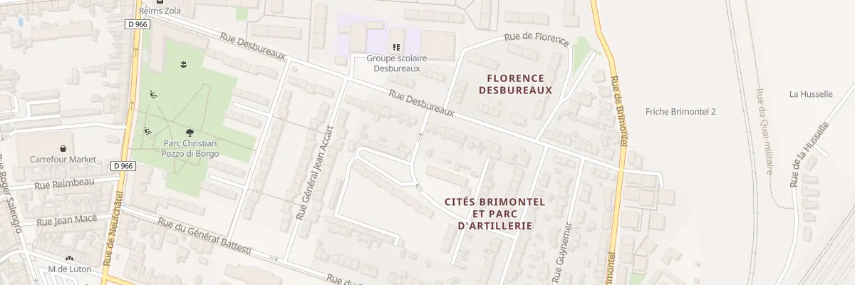 Plan du 16 Rue Desbureaux à Reims