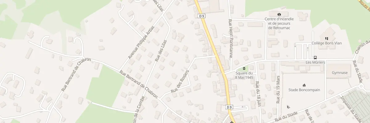 Plan du 7 Rue des Rosiers à Retournac