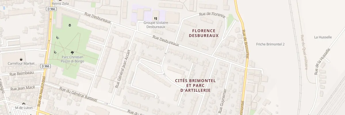 Plan du 18 Rue Desbureaux à Reims