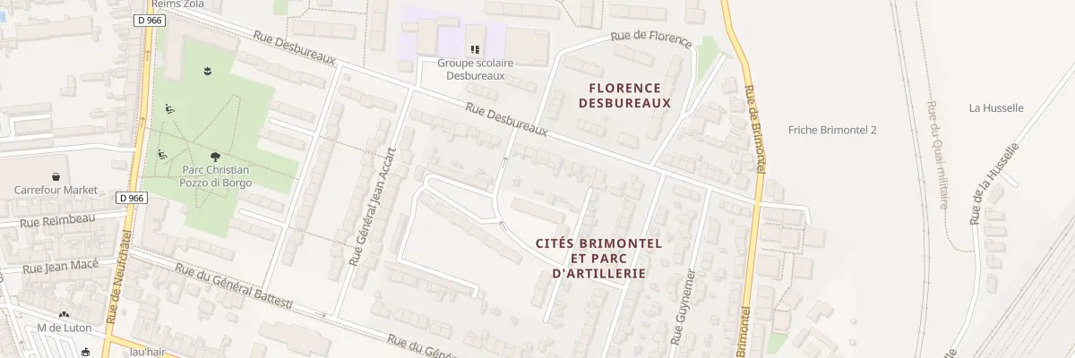 Plan du 20 Rue Desbureaux à Reims