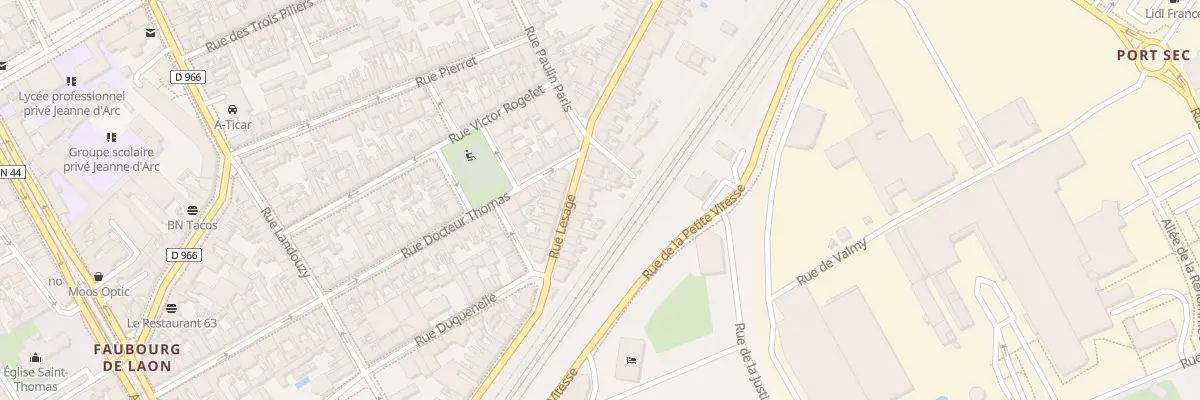 Plan du 22 Rue Lesage à Reims