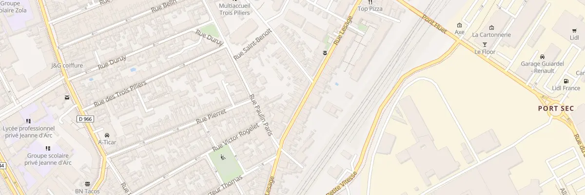 Plan du 93 Rue Lesage à Reims
