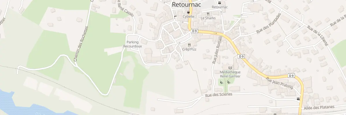 Plan du 9001 Rue de l’Hopital à Retournac