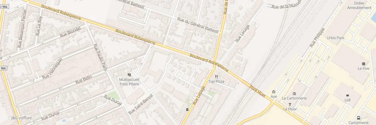 Plan du 90 Bd Robespierre à Reims