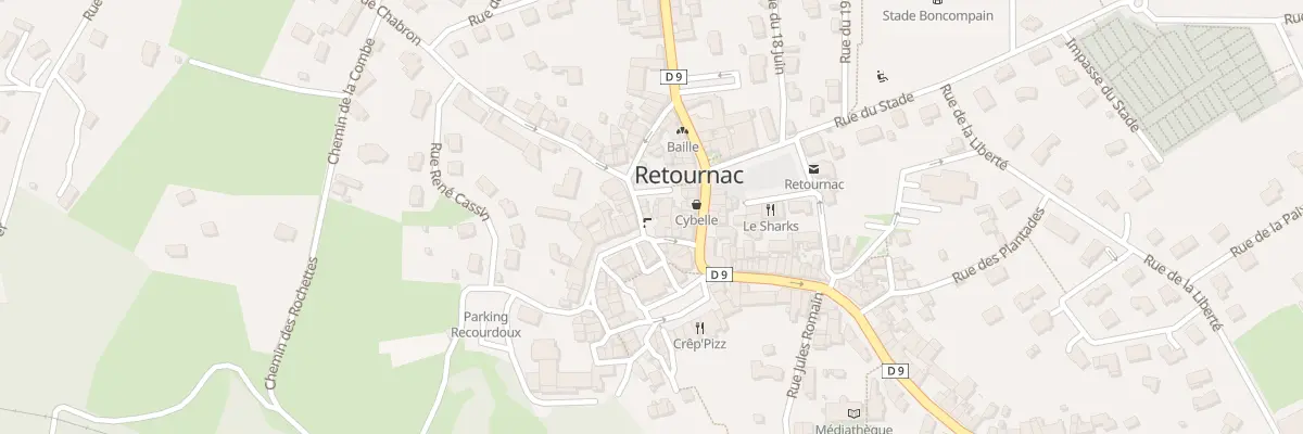 Plan du 9002 Rue du Marché à Retournac