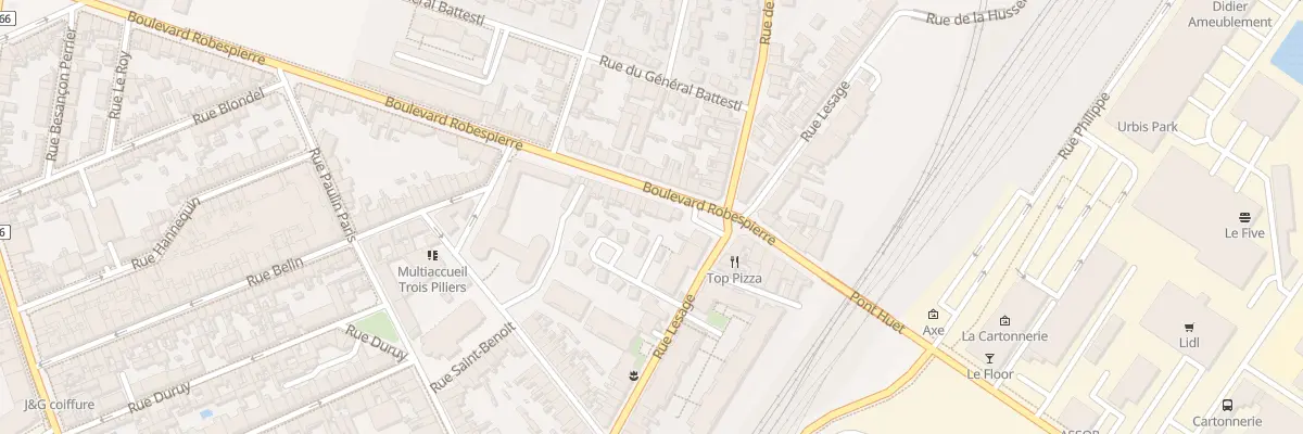 Plan du 92 Bd Robespierre à Reims