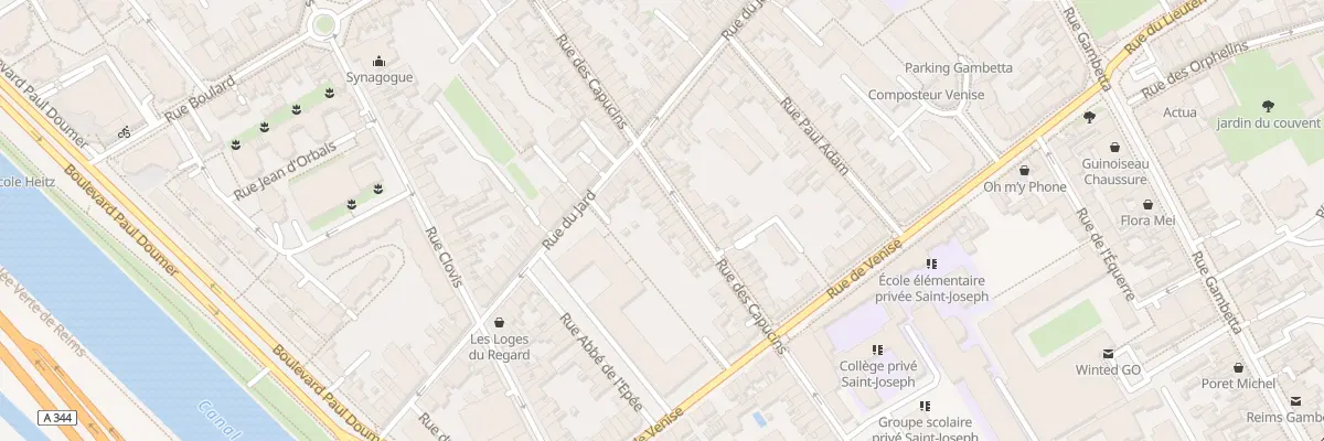 Plan du 92 Rue des Capucins à Reims